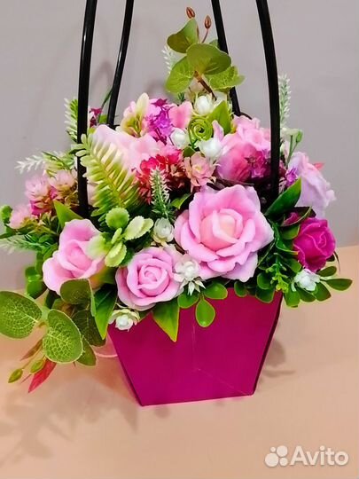 Букет из мыльных цветов