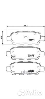 Колодки тормозные дисковые задн infiniti: FX 03