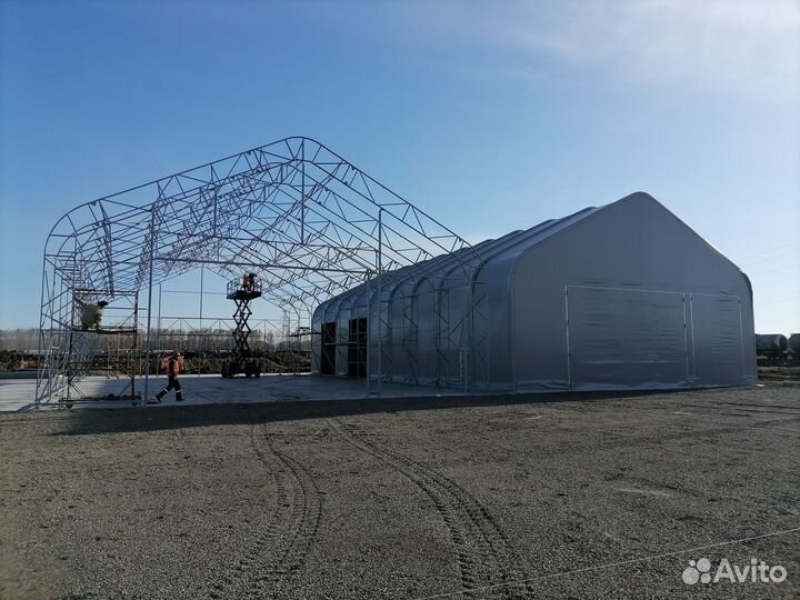 Каркас ангара 12х24 м. с двускатной крышей
