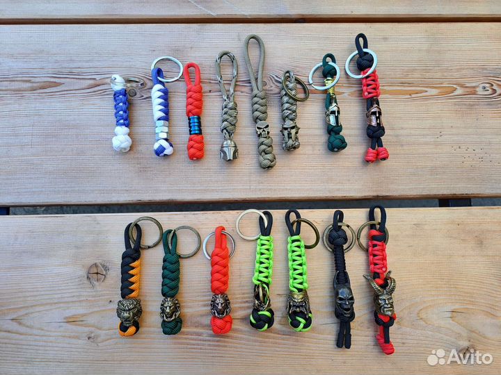 Брелки и темляки из паракорда с бусинами