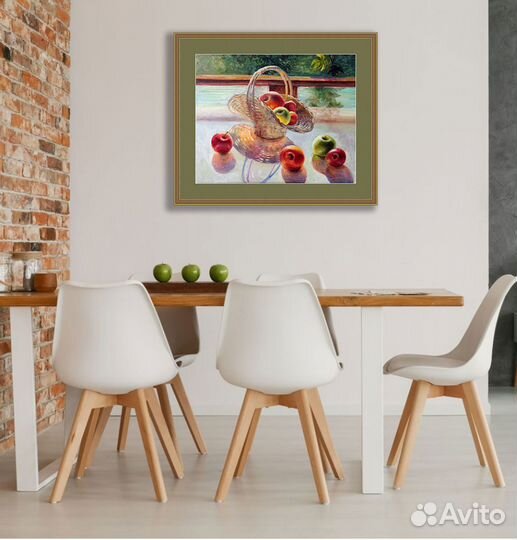 Картина маслом на холсте Натюрморт с яблоками