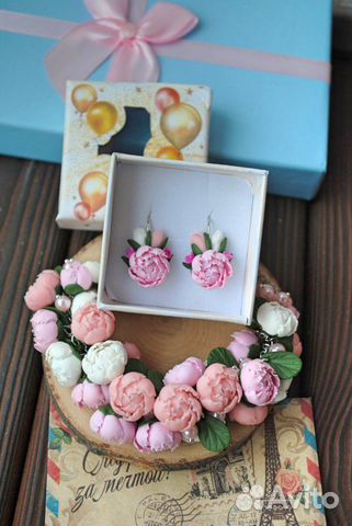 Серьги и браслет 