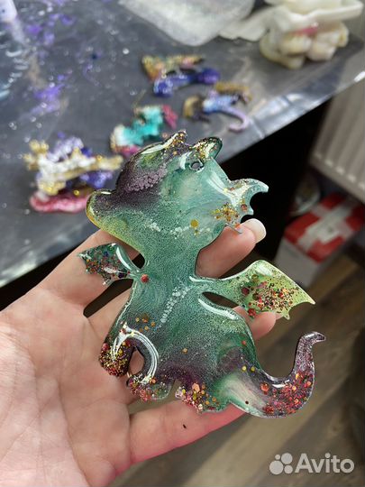 Новогодние игрушки из эпоксидной смолы