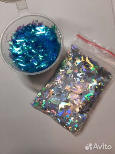 Фигурные блёстки для маникюра