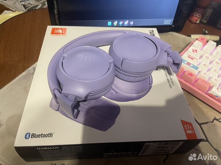 Беспроводные блютуз наушники JBL tune 520bt