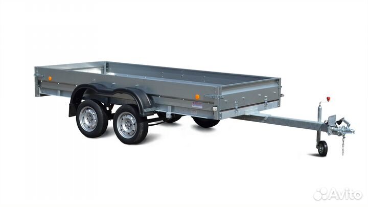 Прицеп бортовой трейлер 2-ух осный рессора ГАЗЕЛЬ