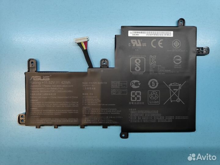 Аккумулятор B31N1729 ноутбука Asus S530 X530 K530