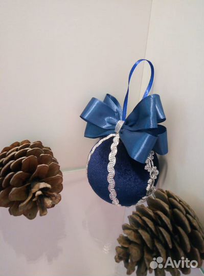 Набор шаров из бархата(ручная работа)