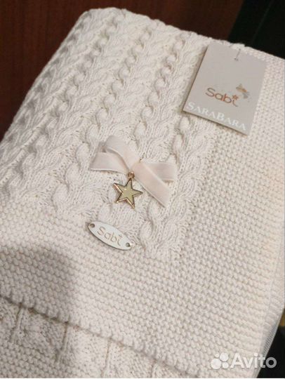 Вязанный плед для малыша новый