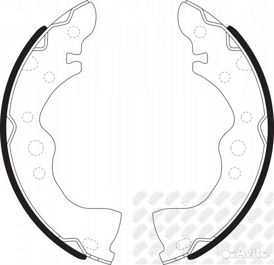 Колодки тормозные барабанные nibk FN0636