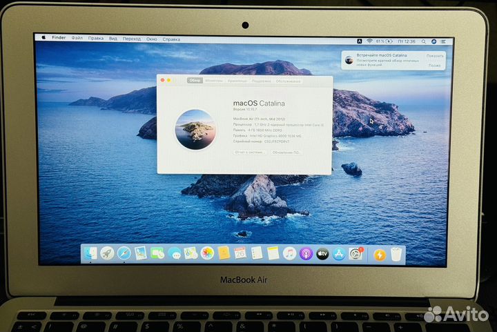 Apple MacBook Air (11-inch, Mid 2012)