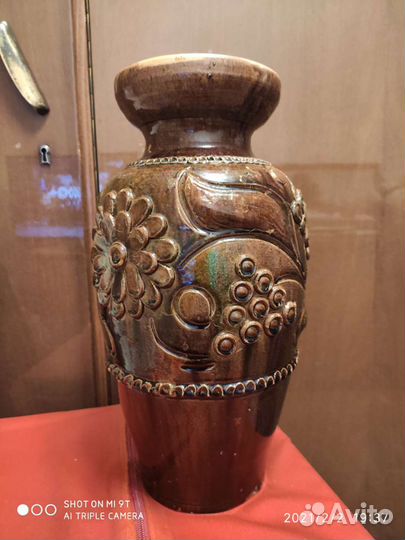 Глиняная ваза, винтаж