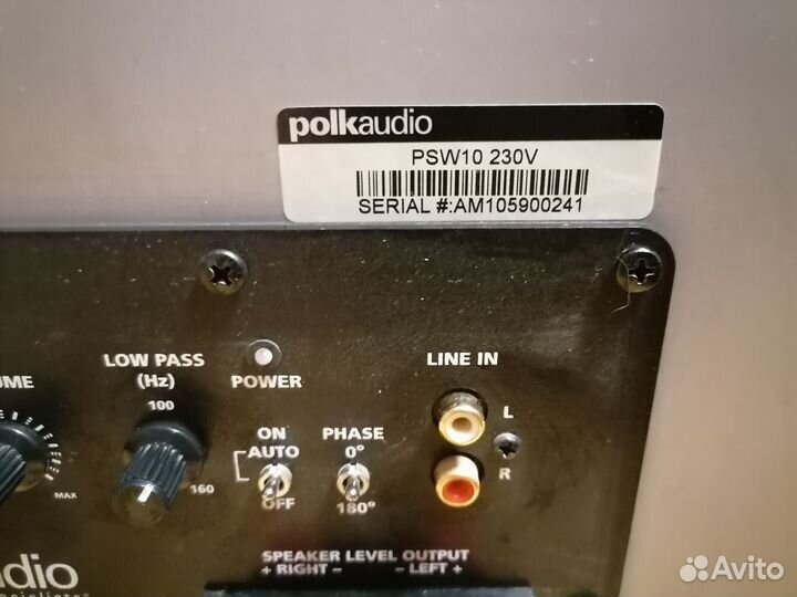 Сабвуфер Polk Audio PSW10 серебро (USA)