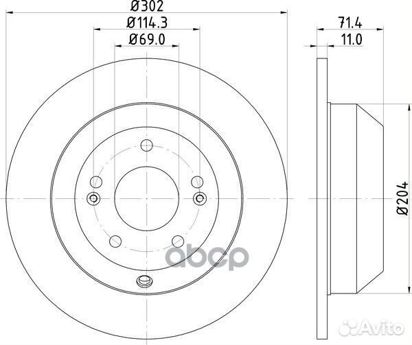 Диск тормозной зад ND6066K nisshinbo