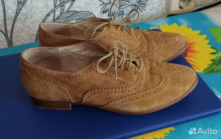 Туфли натуральная замша 38 размер