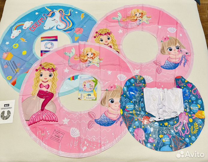 Круг для плавания единорог русалка круг на шею