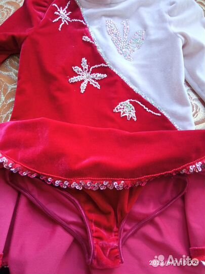 Платье для фигурного катания+брючки