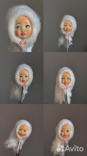 Личики для ватных игрушек