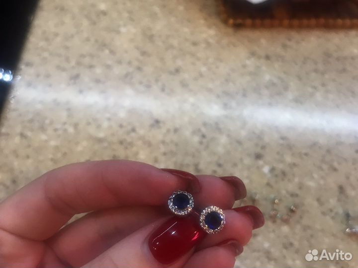 Серебряные серьги пусеты