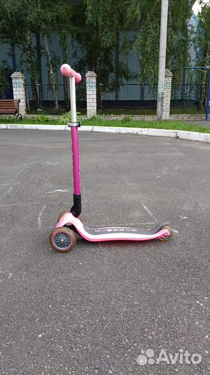 Самокат детский трехколесный со светящ-ся колесами