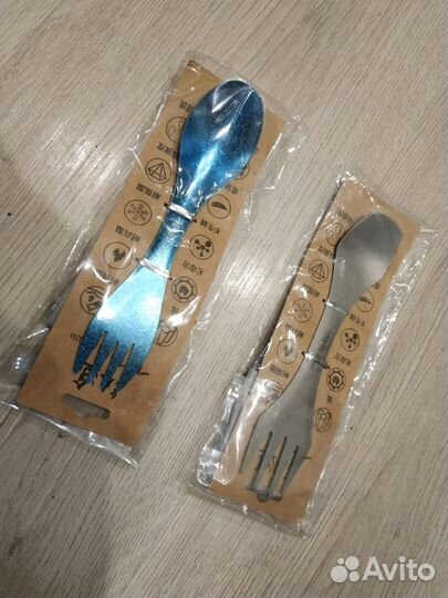 Титан ложка вилка 165 мм 18 грамм tito Titanium