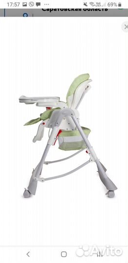 Стульчик для кормления babyton зеленый