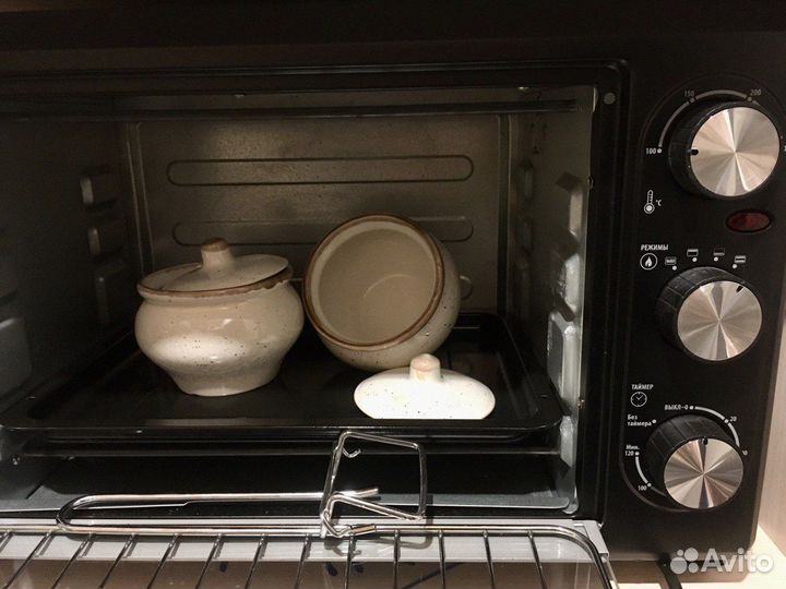 Мини-печь, духовка, 2 горшочка