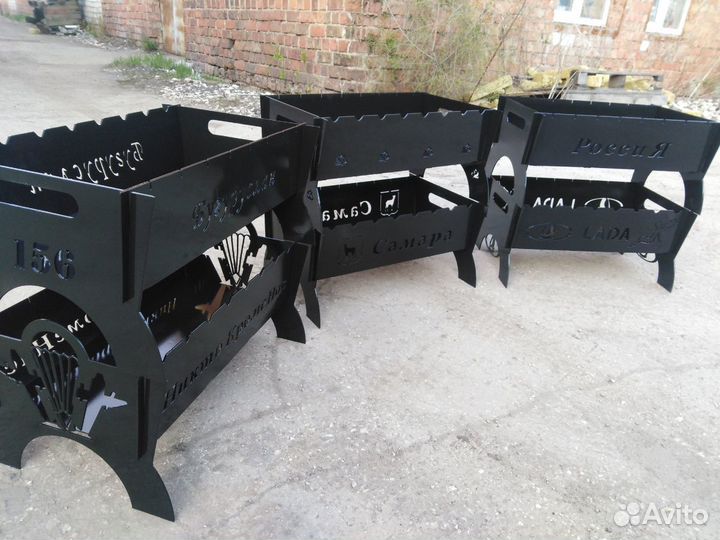 Мангал разборный 3мм отличный подарок. Любая надпи