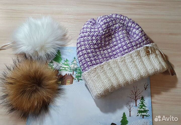 Шапка, манишка для девочки