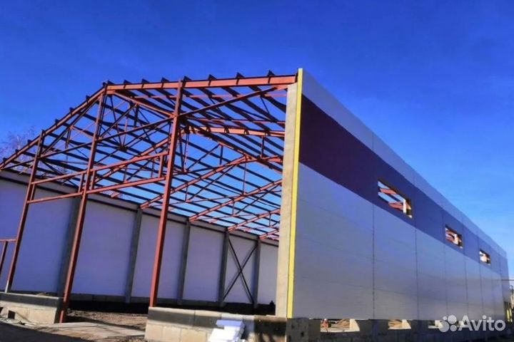 Быстровозводимый ангар под кран балку