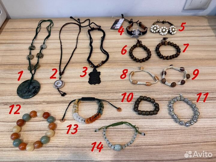 Украшения из натурального камня и дерева