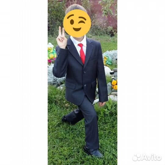 Костюм школьный (форма школьная) серый 34/134