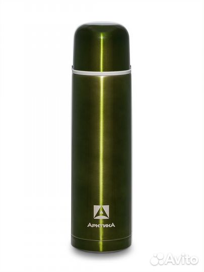 Термос вакуумный питьевой зеленый серия 102, 1000м