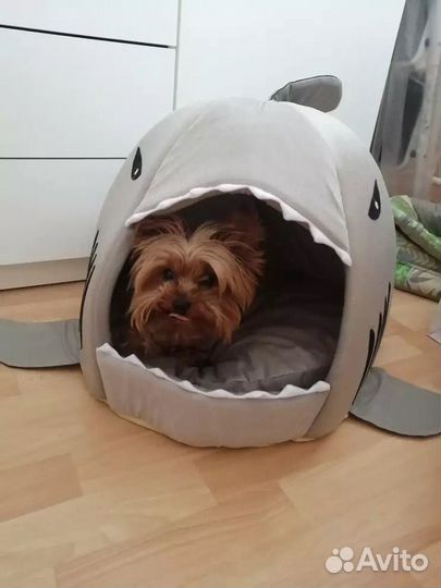 Спальное место для питомцев в виде акулы