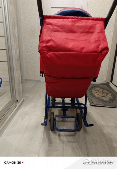 Детские санки коляска с колесами