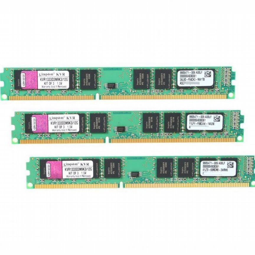 [KVR1333D3N9K3/12G] Оперативная Память Kingston 12gb Kvr1333d3n9k3/12g