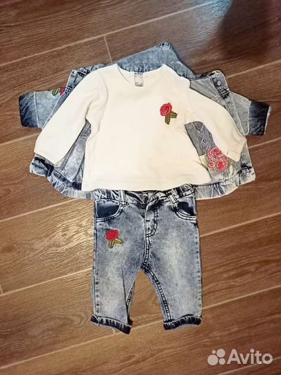 Джинсовый костюм для девочки