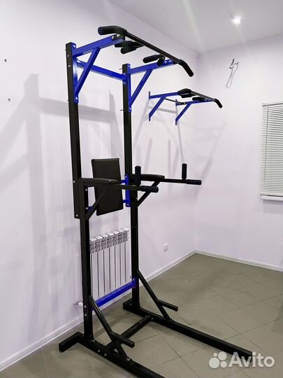 Турник напольный 3в1 220 черно синий новый