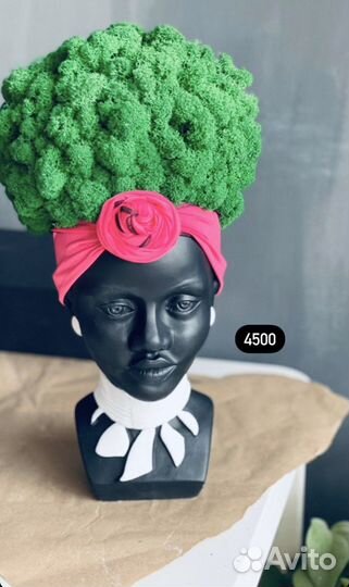 Гипсовая ваза Африканка