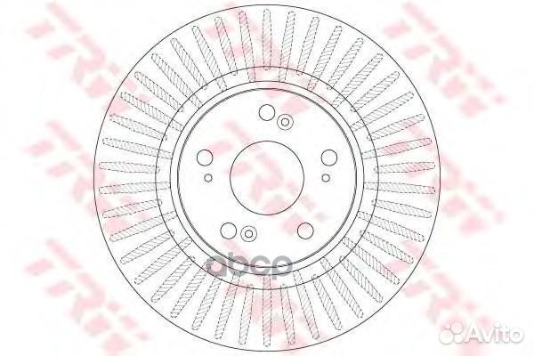 Диск торм.пер.honda accord IX 2.0 08 DF6432S TRW