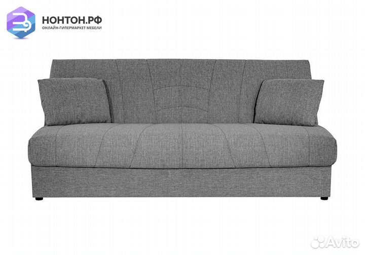 Диван книжка Ручеек рогожка серая