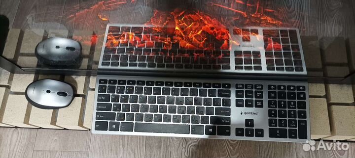 Клавиатура + мышь Gembird KBS-8100, беспроводной