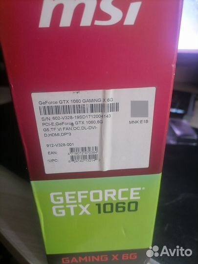 Видеокарта gtx 1060 6gb msi