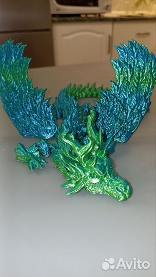 Крылатый дракон Лесной Дух 3д печать