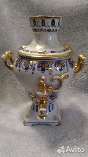 Самовар сувенирный фарфоровый. Гжель.Олимпийский