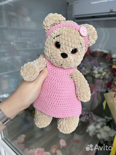 Мишка Тедди вязаная игрушка