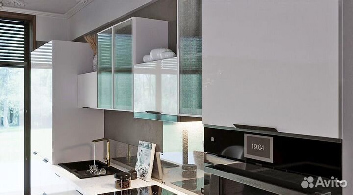 Кухня Аттика - кухня пластик белая