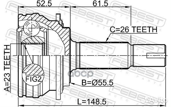 Шрус внешний перед прав/лев 01101nzfe Febest