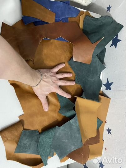 Обрезки натуральной кожи Crazy Horse