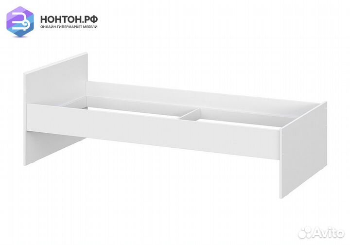 Кровать Грейс белая текстурная